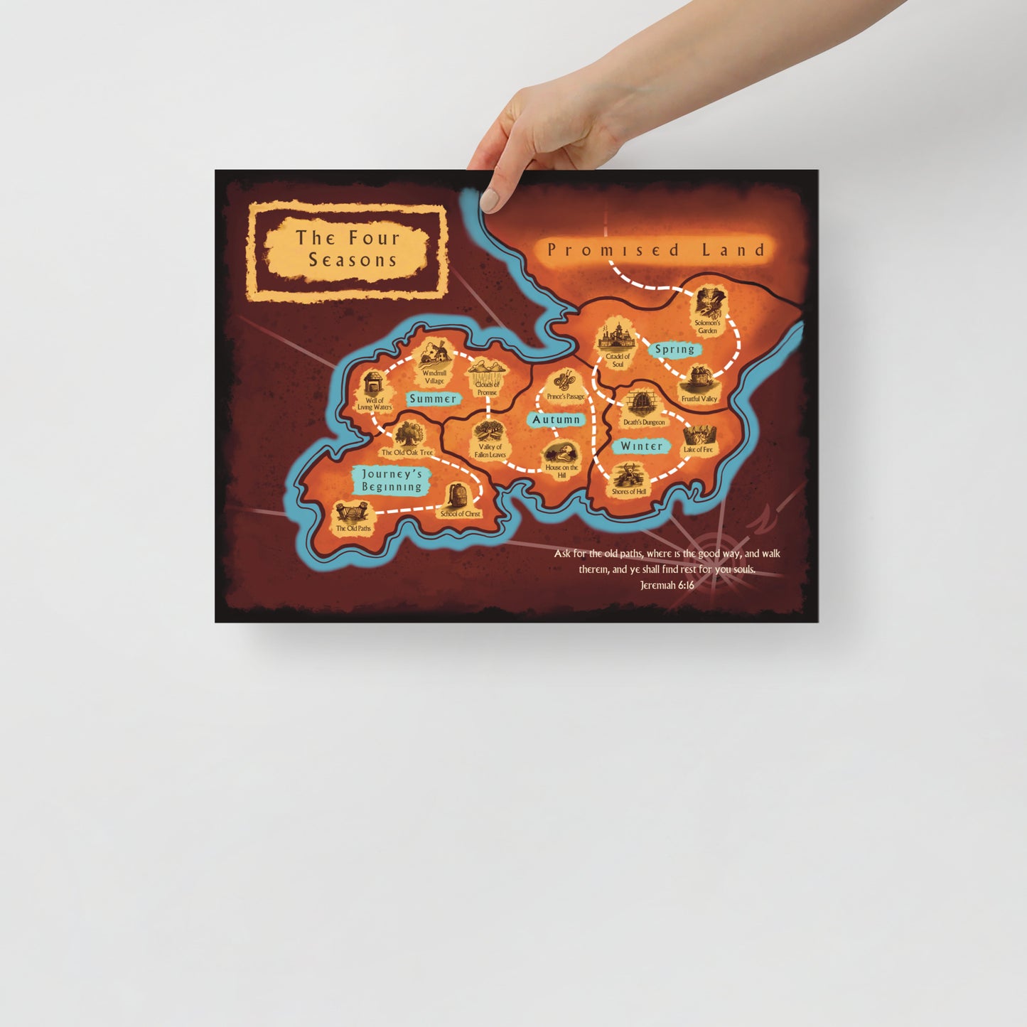 The Four Seasons Map Art Print
